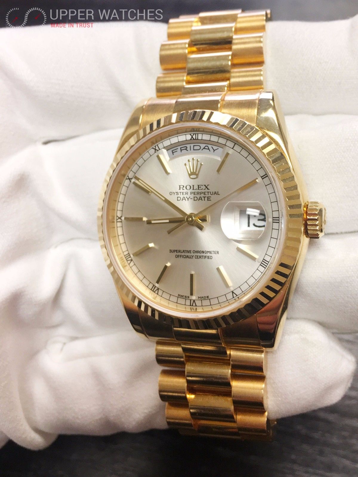 Rolex President Gold Day Date 118238 Upper Watches 5529