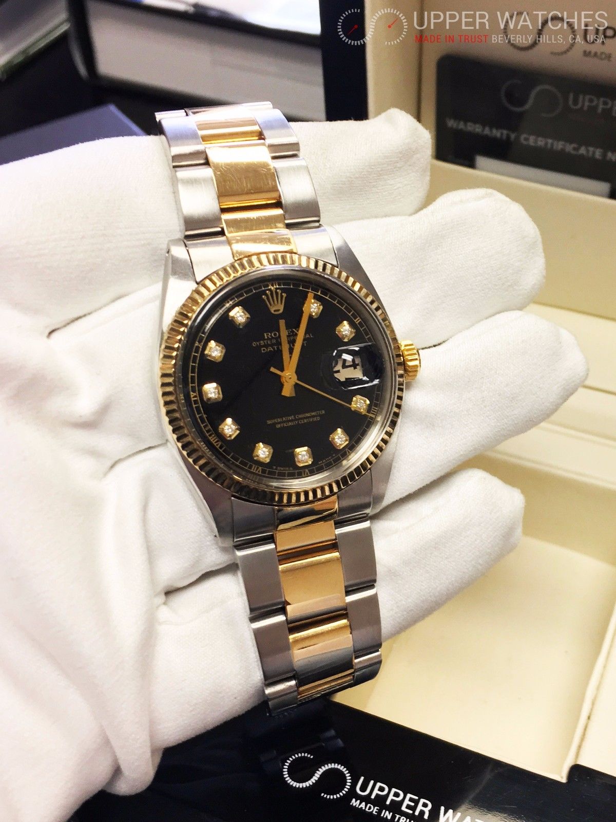 Rolex Datejust 1601 Black Diamond Dial - Upper Watches