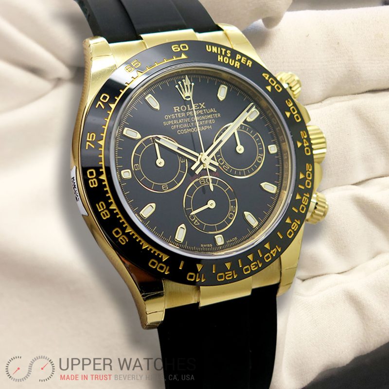 rolex oyster perpetual gold and black
